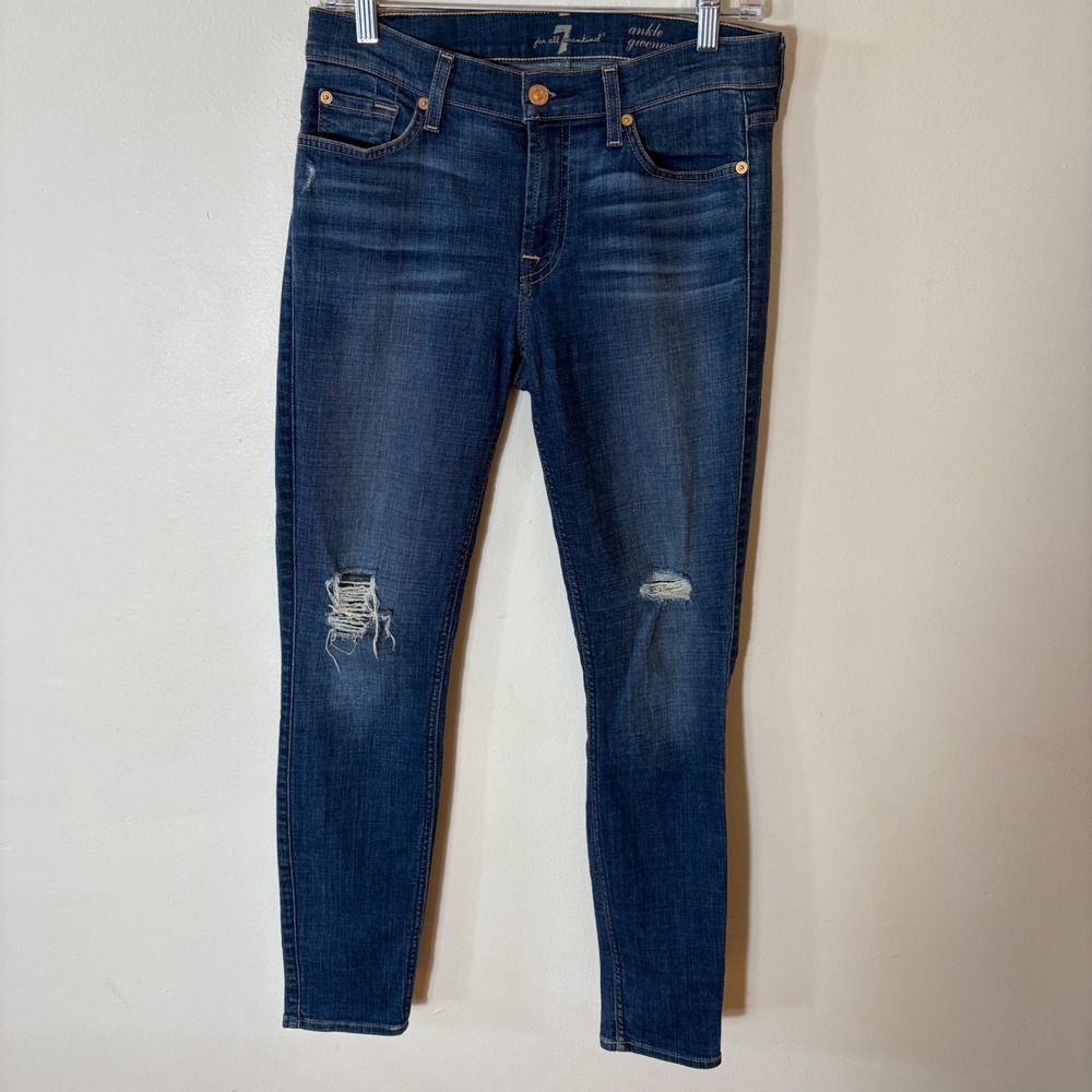 7 For All Mankind Ankle Gwenevere Denim Jeans Size 27